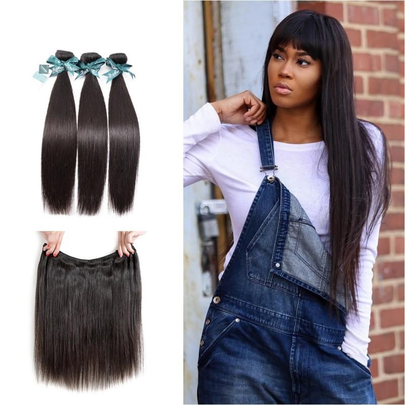 8A Hair Weave Peruvian Hair Straight